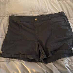 Lane Bryant Black Cargo Shorts